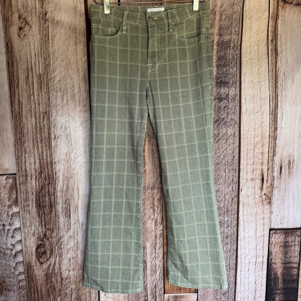 Frame Pants Le Crop Mini Boot Plaid Size 27 Versatile Work Casual Fall Spring